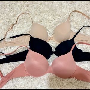 3 34A Women's Everyday Lightly Lined Demi T-Shirt Bra - Auden brand